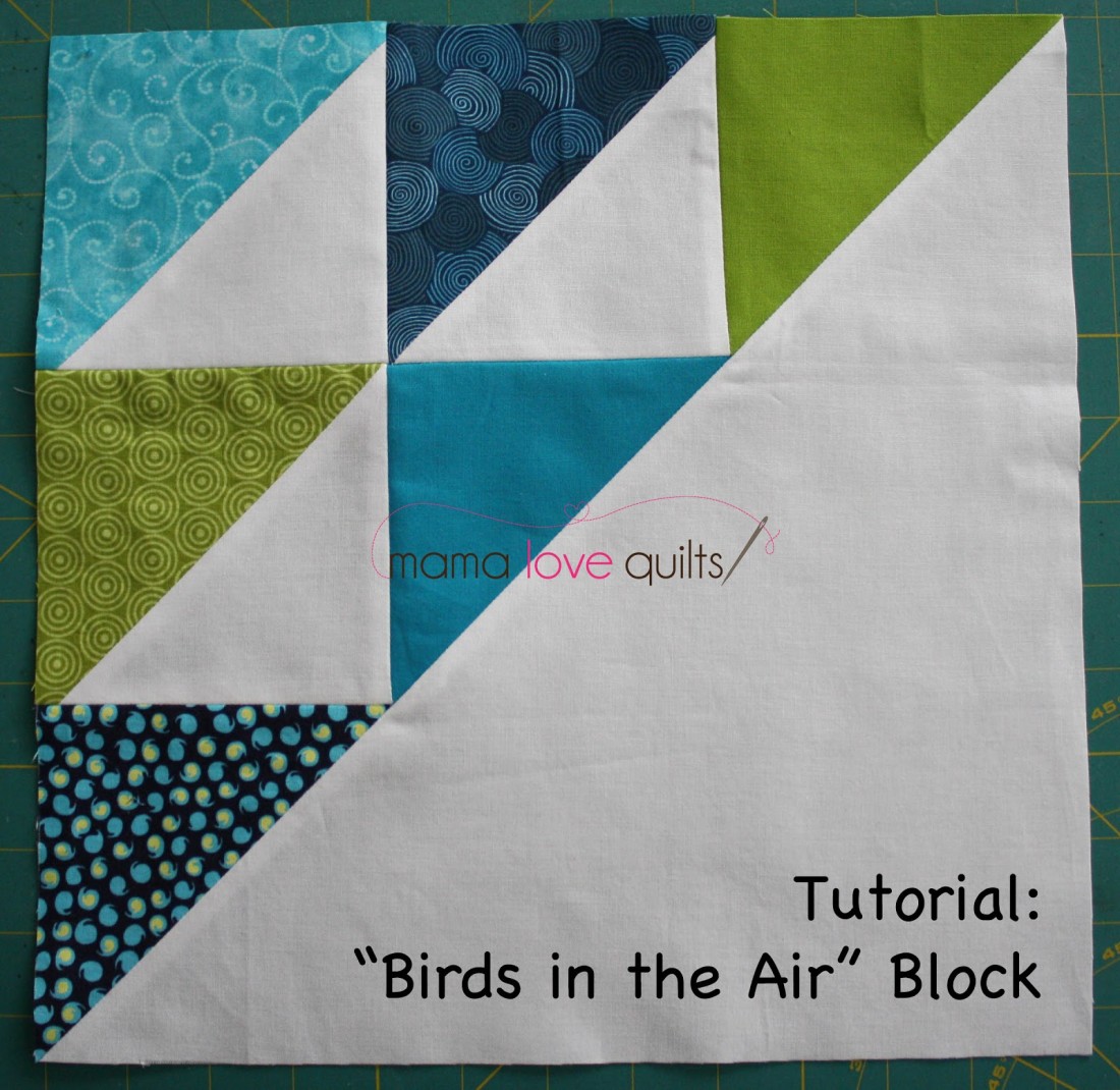 Birds in the Air Quilt Block Pattern: A complete tutorial in 4 sizes