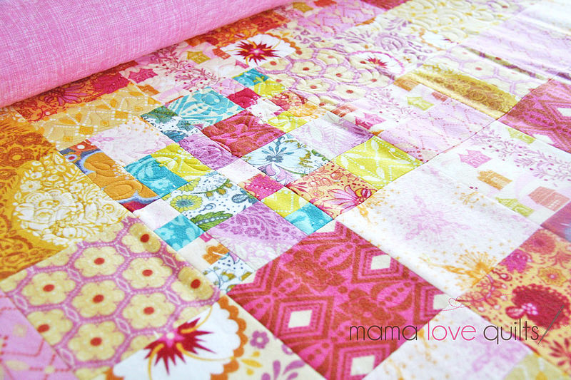 Anna Maria Horner Flannel Quilt_quilting