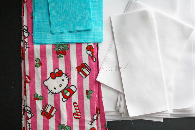 Hello Kitty_Modern Log Cabin Quilt Fabrics