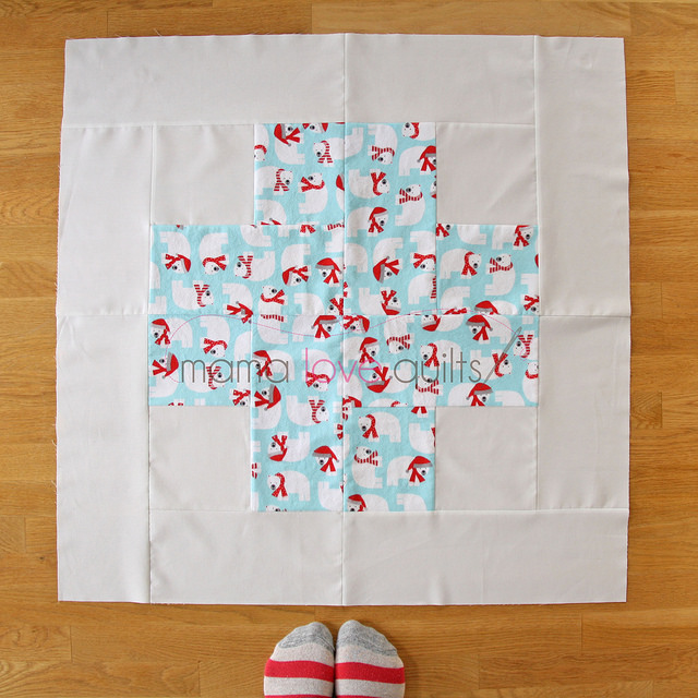 Modern Log Cabin quilt block