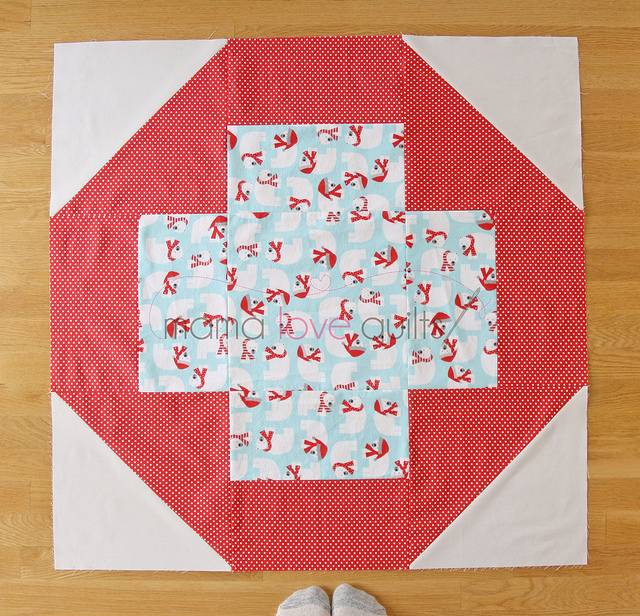 Modern Cross Quilt_block